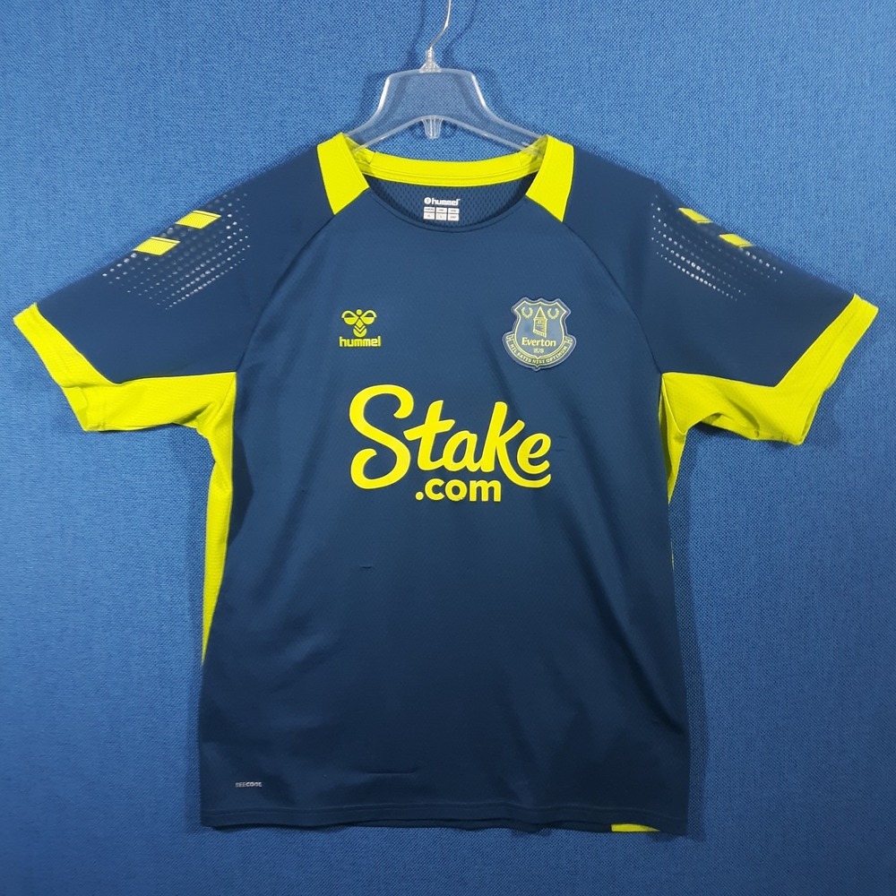 Hummel Everton 22/23 Soccer Jersey Blue Yellow Mens Large US